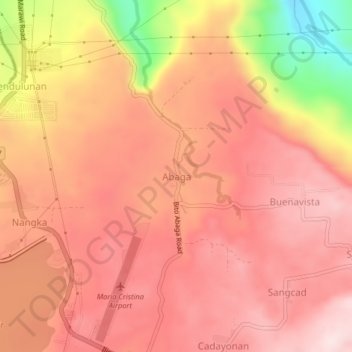 Abaga topographic map, elevation, terrain