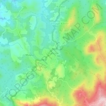 Maboya topographic map, elevation, terrain