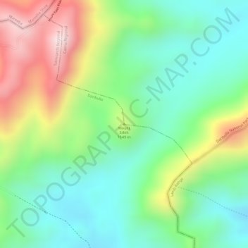 Mount Edith topographic map, elevation, terrain