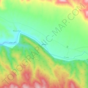 Nasirabad topographic map, elevation, terrain