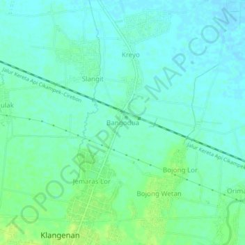 Bangodua topographic map, elevation, terrain