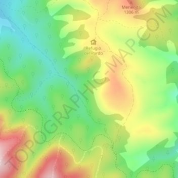 Cerro de la Viga topographic map, elevation, terrain