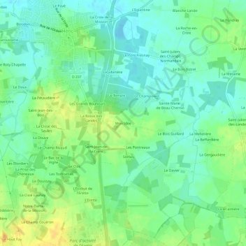 Mon Idée topographic map, elevation, terrain