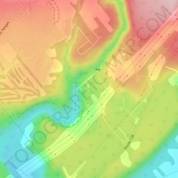 Canyon Ste-Anne topographic map, elevation, terrain