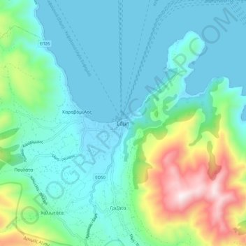 Sami topographic map, elevation, terrain