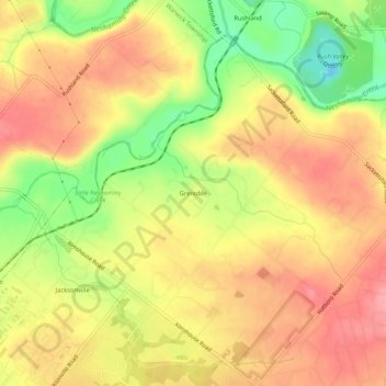 Grenoble topographic map, elevation, terrain