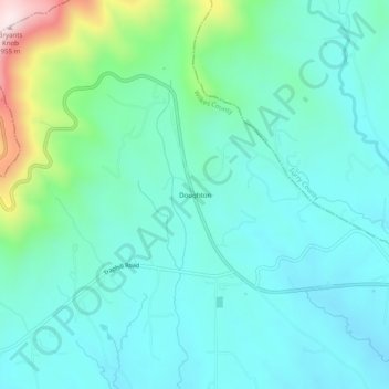 Doughton topographic map, elevation, terrain
