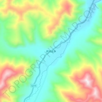 萨玛达乡 topographic map, elevation, terrain