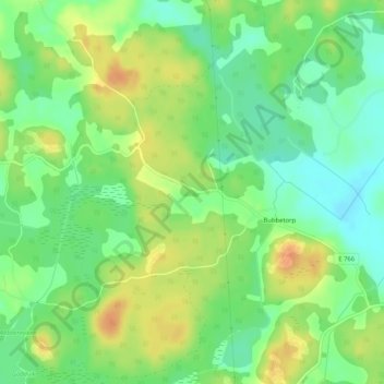Brottkärr topographic map, elevation, terrain