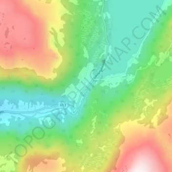 Vallestad topographic map, elevation, terrain