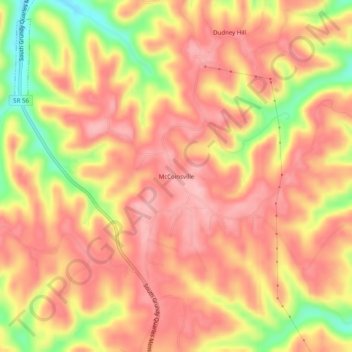 McCoinsville topographic map, elevation, terrain