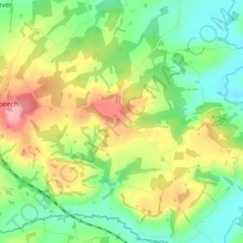Chiddingstone Hoath topographic map, elevation, terrain