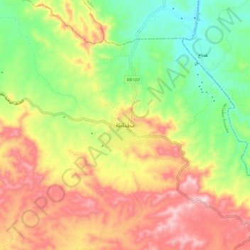 Matmata topographic map, elevation, terrain