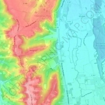 Montus topographic map, elevation, terrain