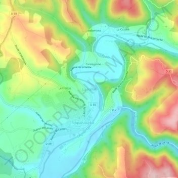 La Vallié topographic map, elevation, terrain