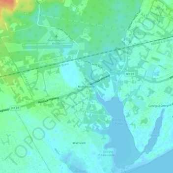 Midhampton topographic map, elevation, terrain
