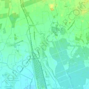 Strassoldo topographic map, elevation, terrain