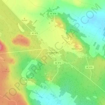 Drängsmark topographic map, elevation, terrain