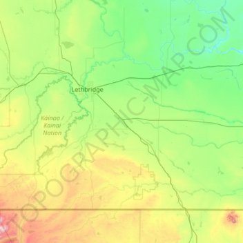 Stirling (village) topographic map, elevation, terrain