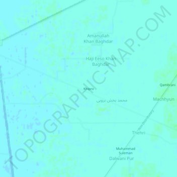 Khipro topographic map, elevation, terrain