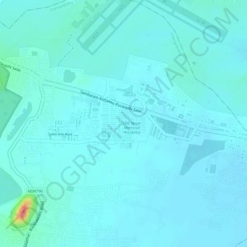 SSM Nagar topographic map, elevation, terrain