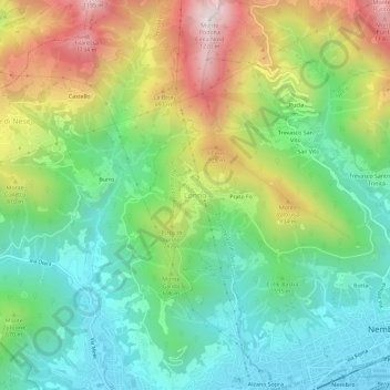 Lonno topographic map, elevation, terrain