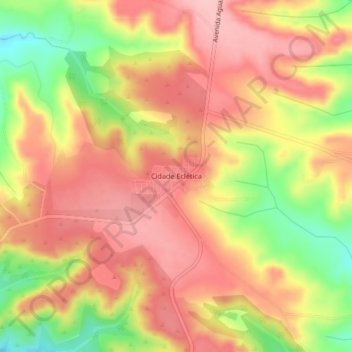 Cidade Eclética topographic map, elevation, terrain