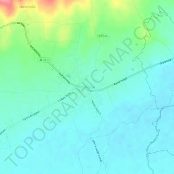 Pozhoran topographic map, elevation, terrain