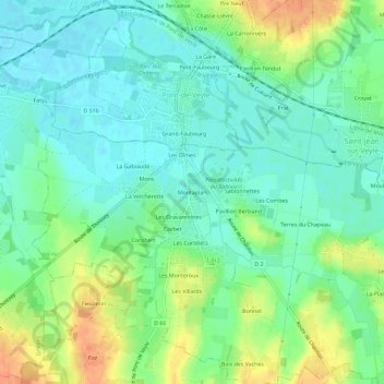 Montaplan topographic map, elevation, terrain