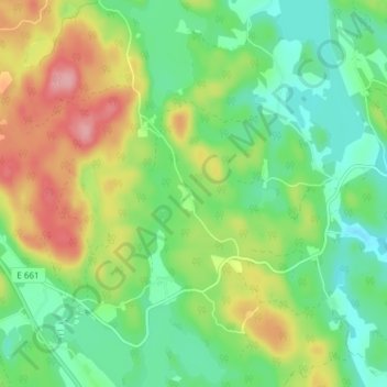Säldefall topographic map, elevation, terrain