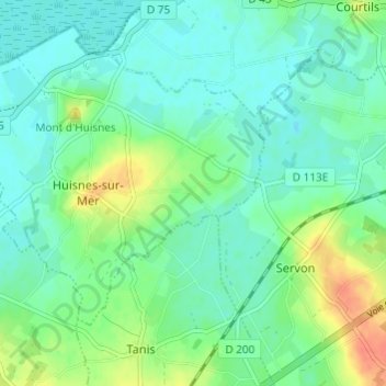 Le Repos topographic map, elevation, terrain