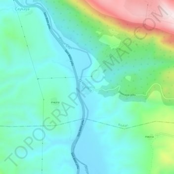 Engin topographic map, elevation, terrain