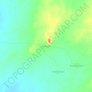 Doongri topographic map, elevation, terrain