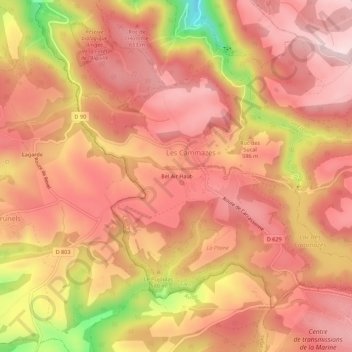Bel Air Haut topographic map, elevation, terrain