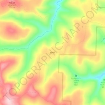 Ryker topographic map, elevation, terrain