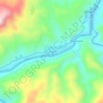 Pangoa topographic map, elevation, terrain