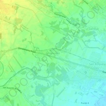 Maquiapo topographic map, elevation, terrain