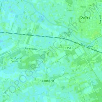 Emmen topographic map, elevation, terrain