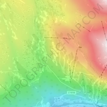 Bustadmon topographic map, elevation, terrain