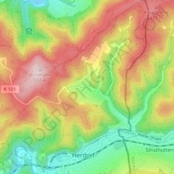 Dermbach topographic map, elevation, terrain