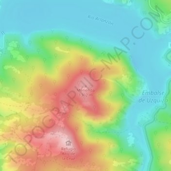 Merienda topographic map, elevation, terrain