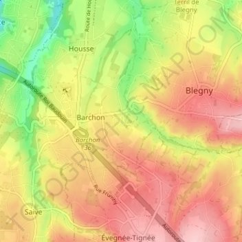 Aux Communes topographic map, elevation, terrain