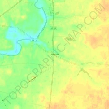 Chasetown topographic map, elevation, terrain