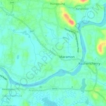 Chettimukku topographic map, elevation, terrain