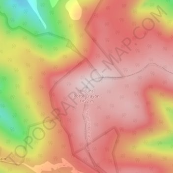 Mount Porte Crayon topographic map, elevation, terrain
