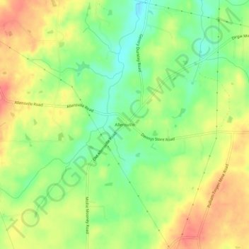 Allensville topographic map, elevation, terrain
