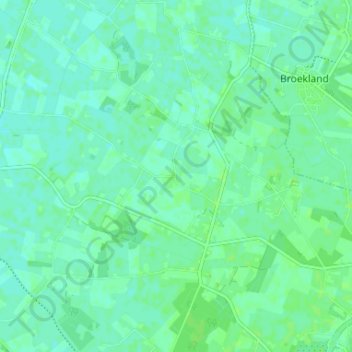 Middel topographic map, elevation, terrain