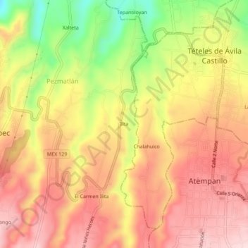 Ilita topographic map, elevation, terrain