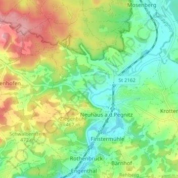 Ziegelhütte topographic map, elevation, terrain