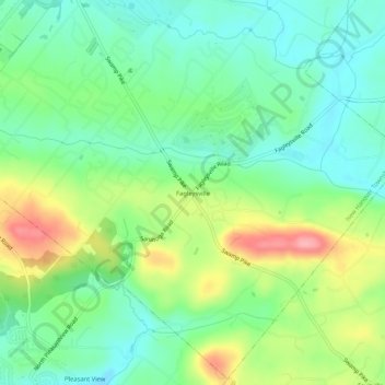 Fagleysville topographic map, elevation, terrain